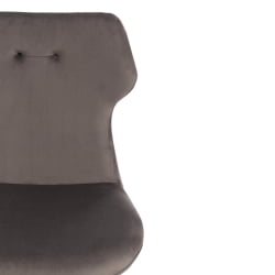 Стул ROBOCOP (mod. DC0128) вельвет/металл, 57 х 46 х 85 см , серый (HLR 24)/черный