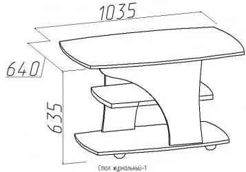 Журнальный столик на колесиках 1 Венге(гостиная)