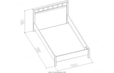 Кровать Люкс (1200) Sherlock 49 Орех шоколадный (спальня)