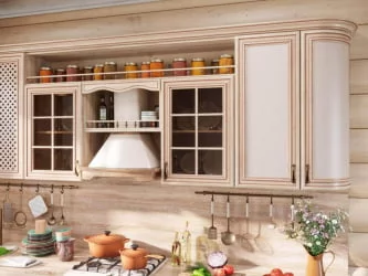 Кухонный гарнитур Кантри №01 Сономе эйч светлая