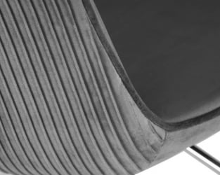 Кресло офисное DOBRIN DORA (серый велюр (1922-19), хромированная сталь) 2 шт