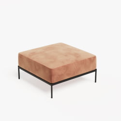 Модуль без спинки Рио РСЕ-03 Велвет Лукс 14/Металл Черный 810*810*445 / Velvet Lux