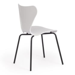 Стул Jacobsen (mod DC 102) пластик/металл, 50 х 46 х 82 см , белый 018/черный