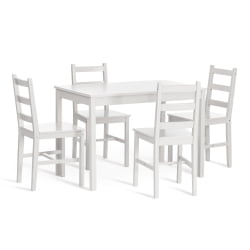 Обеденный комплект Хадсон 2 (стол + 4 стула)/ Hudson 2 Dining Set butter white