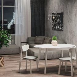 Стул с мягким сиденьем Вега Pink кашемир Эмаль белая