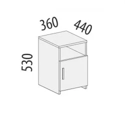 Тумба с дверью Альфа 64.44 Дуб Кронберг