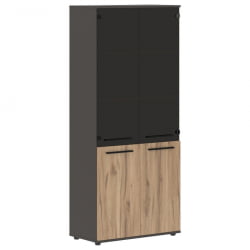 Шкаф комбинированный ЕДИС ЕХCС 85.2 Дуб Денвер светлый Черный Мокко / EDIS EHCS