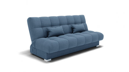 Диван Фиеста-1 (ЗР) Тип: Прямой; Материал фасада: Металл/Велюр; Цвет: Голубой