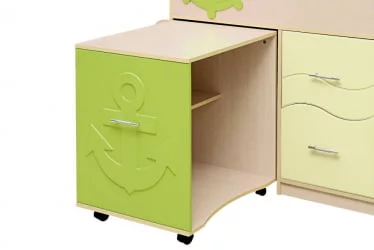 Уголок школьника Юниор-12.1 МДФ матовый Дуб молочный/Синий/Ваниль