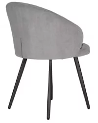 Стул обеденный DOBRIN NAOMI (ЭМАЛЬ ЧЕРНЫЙ МУАР велюр Catania Smoke)