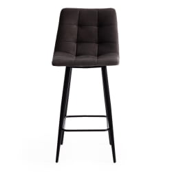 Стул полубарный CHILLY (mod. 7095пб ) ткань/металл, 53x44x94 см, высота до сиденья 66 см, темно-серый barkhat 14/черный