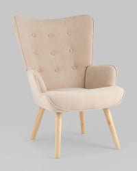 Кресло Хью рогожка Бежевый