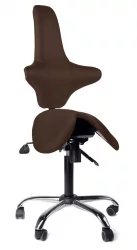 Кресло-седло со спинкой EZSolo Back Коричневый
