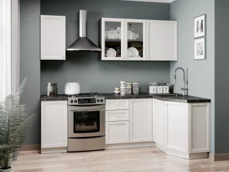 Тумба кухонная 450 Джулия ЛД 284.030.000.046 Черный Белый