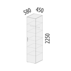 Шкаф-пенал (лев/прав) Николь 901.10