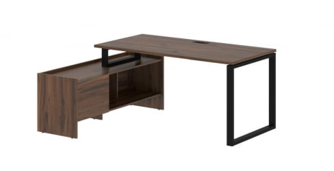 Стол с тумбой EDIS EQCT 17814 Дуб Денвер темный Черный