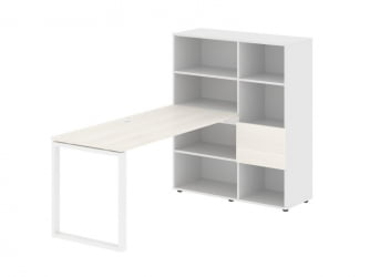 Рабочая станция EDIS EQRST 1115 Ясень Траун Белый Белый