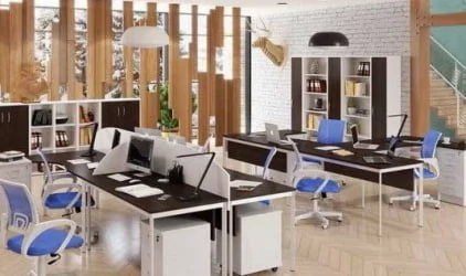 Стол прямой IMAGO-S СП-4S венге магия белый полуматовый