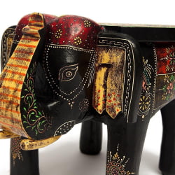 Столик Secret De Maison SLON ( mod. ET-001) дерево, 44х44х44см, этническая роспись