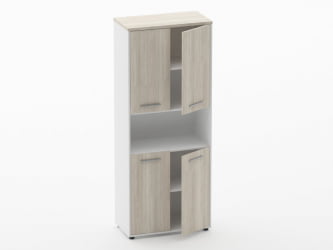 Шкаф 4 широкий закрытый с нишей Deka 10.19.121 Дуб Сантана светлый/Белый