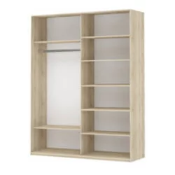 Шкаф-купе двухдверный Прайм 1200 ДСП/Зеркало Дуб сонома