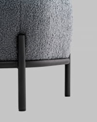 Пуф Стоун П букле Fluffy темно-серый