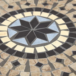 Стол для дачи Secret de Maison ROMEO (mod. PL08-1070-1-GBRN) металл, 60х72см, черный/плитка ASTRA