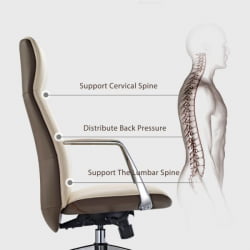 Эргономичное кресло руководителя Eureka OC08-OW, белое