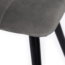 Стул CHILLY (mod. 7095-1) / 1 шт. в упаковке ткань/металл, 45x53х88 см, высота до сиденья 50 см, серый barkhat 26/черный