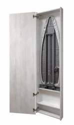 Узкий шкаф в прихожую Iron Box (левый) Беленый дуб