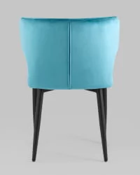 Стул Матео черные ножки велюр Темно-бирюзовый