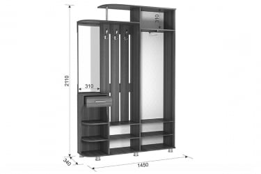 Прихожая Барселона-2 PR-0017 белый рамух