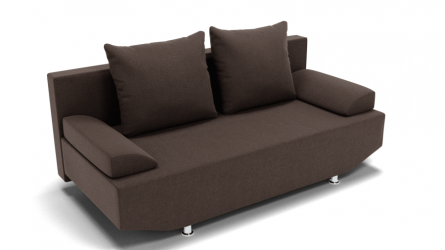 Диван Сити (ЗР) Цвет фасада: Коричневый; Тип: Прямой; Материал фасада: Металл/Велюр