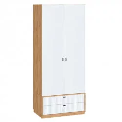 Шкаф двухстворчатый Бари ЛД 698.180.000 Дуб Золотой Белый