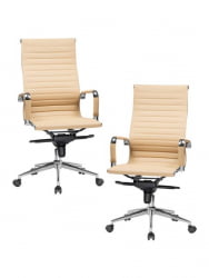 Офисное кресло для руководителей DOBRIN CLARK (бежевый) 2 шт