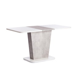 Раздвижной стол GENT ЛДСП, 110-145x68,6x75,5 см, Белый/Бетон