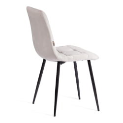 Стул CHILLY (mod. JSC-220) Велюр/металл , 44,5х52,5х88 см, Light grey (светло-серый) HLR14 / черный