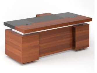 Стол письменный с тумбой и приставкой LVP19010103 Орех бренди