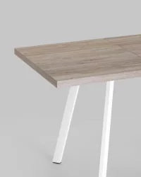 Большой обеденный стол Plain раскладной 116-158*74 Дуб Ан/белый