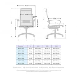Кресло офисное МЕТТА B 2m 9/K131, Основание 17834 Комплект 3 Черное