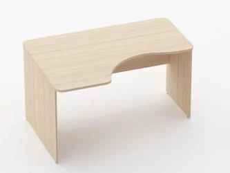 Стол угловой Glassy 1.14.14Л Дуб молочный