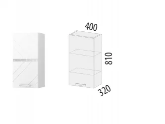 Шкаф кухонный (лев/прав) Бьянка 102.03