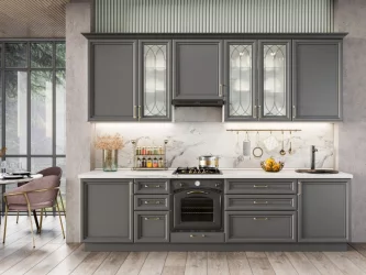 Шкаф кухонный 600 высокий Джелатто ЛД 241.450.000.112 Белый Оникс серый