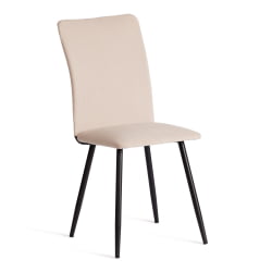 Стул со спинкой La Rousse NEW, велюр, бежевый/черный, 7, 45x55x93 см