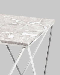 Стол квадратный Авалон 61*61 Серый мрамор