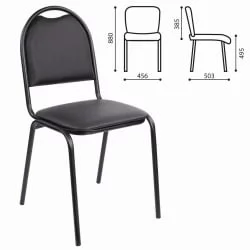Стул для посетителей РС00Л кожзам Черный