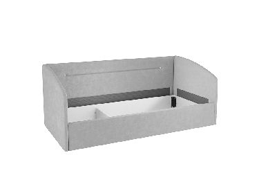 Односпальная кровать с подъемным механизмом Альба (Софа) КМ.S-16 графит (велюр)