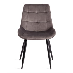 Стул ABRUZZO ( mod. 8060 ) металл/вельвет, 52 х 63 х 85 см, светло-серый (HLR 24)/черный