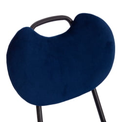 Стул DANTON (mod. 0139223) металл/ткань, 47х56,5х79 см, темно-синий S108 (117 DARK BLUE)/черный