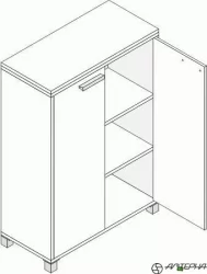 Шкаф для документов Л.Ш-4 Орех